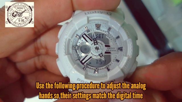 Casio Baby-G Reset | Sync Analog And Digital (Not Matching?) | Hands Adjustment