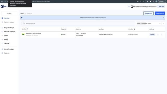Provision a Weaviate Vector Database in Kubernetes with Ametnes Cloud смотреть онлайн