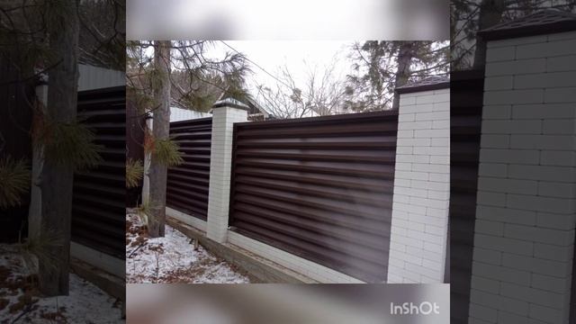 забор жалюзи, цвет шоколад текстурный, порошковая покраска смотреть онлайн