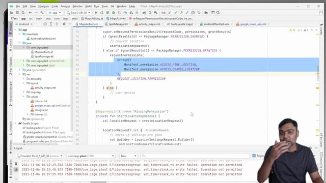 Add Location Permission and creating a simple project with Google Maps | Android Basics 026 смотреть онлайн