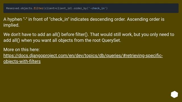 django order_by query set, ascending and descending смотреть онлайн