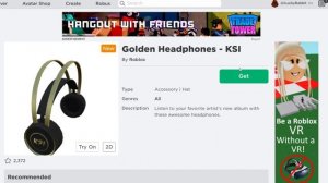 Бесплатные вещи Как получить Наушники и Бейсболку KSI Роблокс