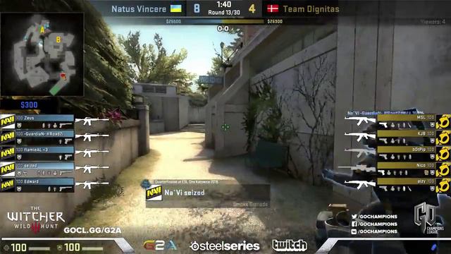 GOCL S1 Playoffs: Na'Vi vs Dignitas @ overpass [RU] смотреть онлайн