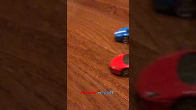 Cool slow-mo of Aventador vs Ford GT. смотреть онлайн