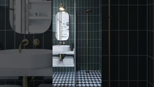 Как лучше выложить плитку в ванной   горизонтально или вертикально #shorts
