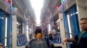 Поездка на поезде метро 81-765/766/767 «Москва» от станции Сходненская до станции Планерная