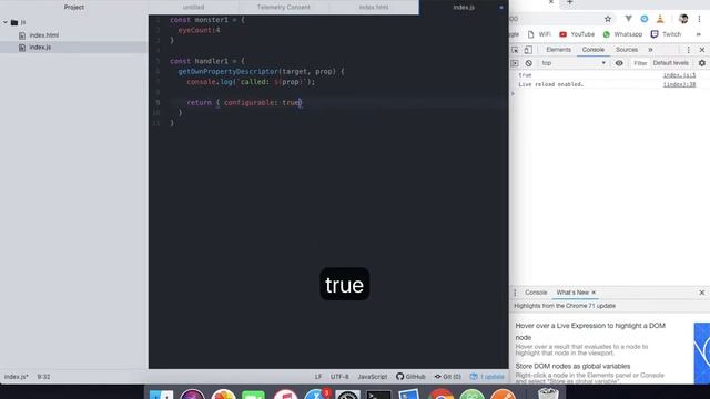handler.getOwnPropertyDescriptor()-JavaScript Functions-ES6/ECMA2015/JavaScript 2019/JS смотреть онлайн