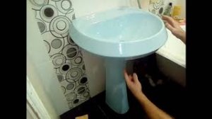 Как установить раковину с пьедесталом "тюльпан"!