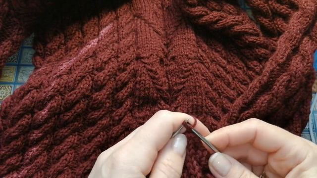 Как закрыть петли косы || Вязание смотреть онлайн