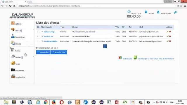 Gestion de Stock (php, mysql, javaScripte, ajax, html5, bootstrap) смотреть онлайн