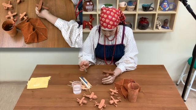 Изготовление игрушки из глины "Самолёт". смотреть онлайн