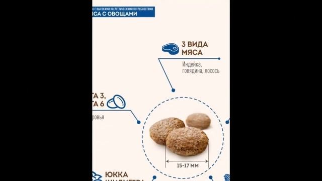 Сухой корм для активных собак Sirius Premium Три мяса с овощами - краткий обзор смотреть онлайн