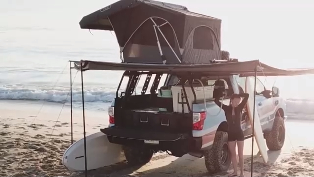 Nissan Titan XD Surfcamp: кемпинговый пикап марки | полный обзор смотреть онлайн