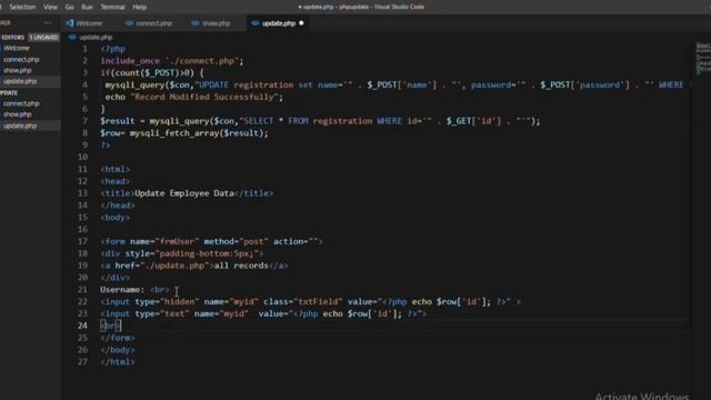 PHP - update records in mysql database using php | update records in PHP | смотреть онлайн
