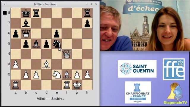 Echecs Saint Quentin 2015 Ronde 8 Une française avec Sophie Milliet смотреть онлайн