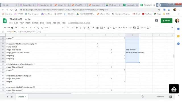 TRANSLATE WORDPRESS THEME BY GOOGLE SHEET ( EN VI) смотреть онлайн