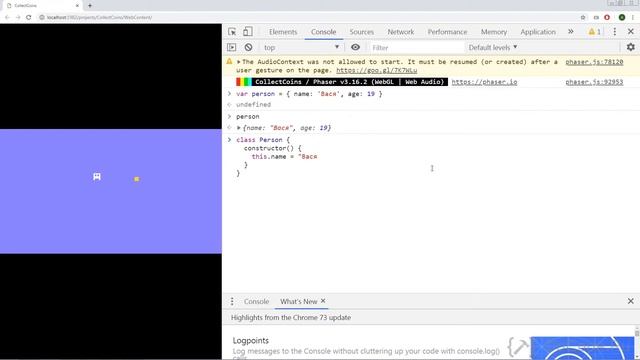 4.4 Введение в объекты и классы. Создание HTML5 игр с помощь Phaser 3 и JavaScript смотреть онлайн