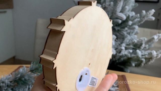 Новогодний светильник подвесной ТЁПЛЫЙ ПРАЗДНИК, дерево, 15 см, батарейки DH8043580- смотреть онлайн