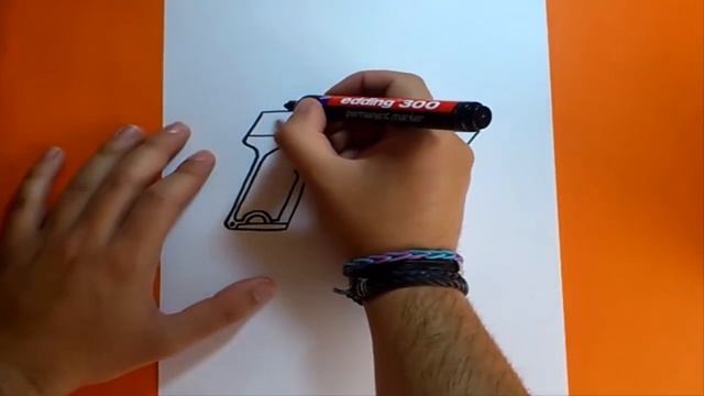 Como dibujar una pistola paso a paso | How to draw a gun смотреть онлайн