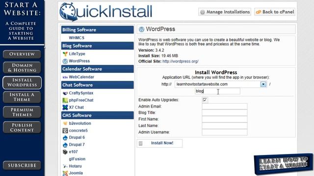 How To Start A Website (Part 3) Install WordPress смотреть онлайн