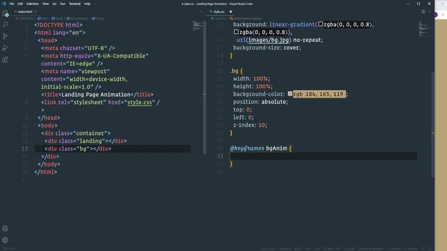 Landing Page Animation with HTML and CSS / CSS Animations / CSS Keyframes смотреть онлайн
