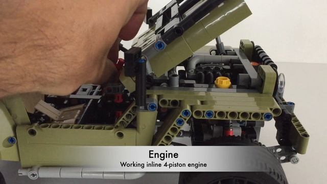 Lego Technic 42110 C model - Willys Jeep смотреть онлайн