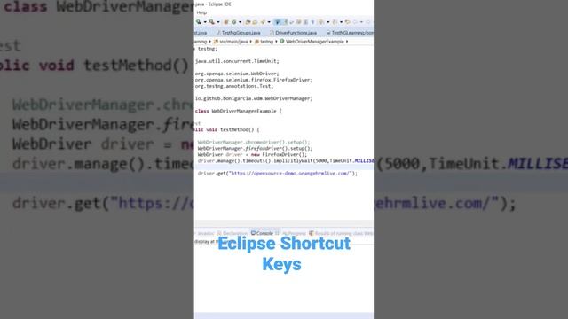 Eclipse Shortcut Keys #Java #Eclipse #IDE смотреть онлайн