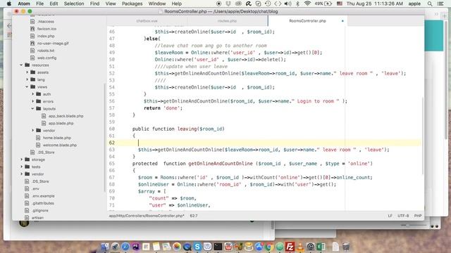 lesson 53 real time chat app laravel vuejs pusher leaving page part 2 смотреть онлайн