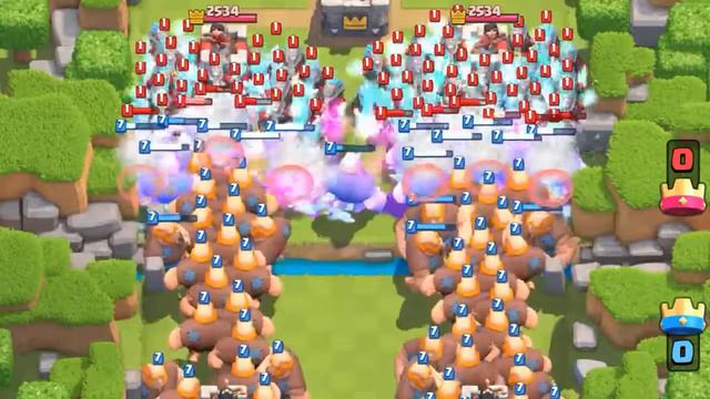 100 MAGO DE GELO VS 100 MAGO ELÉTRICA CLASH ROYALE смотреть онлайн
