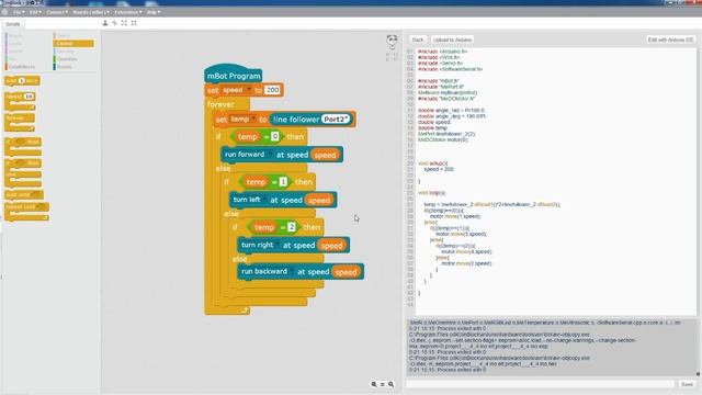 Line - Following Robot - MBot Controlled Using MBlock Software