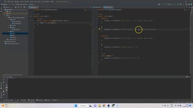 Static and instance init blocks in Java смотреть онлайн