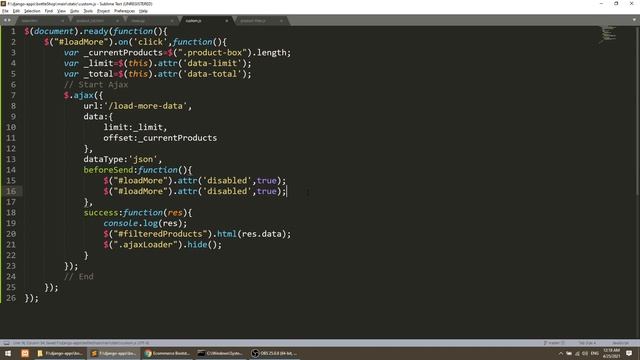 Load more pagination with jQuery ajax | Django eCommerce Website | Django Tutorials смотреть онлайн
