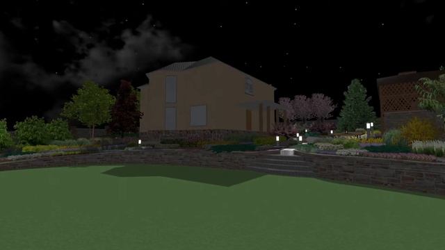 Ландшафтный проект участка 15 соток(освещение) смотреть онлайн