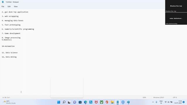 01 Python Demo by Raviteja - 14th July 2022 | Go Online Trainings | 90000 75637 смотреть онлайн