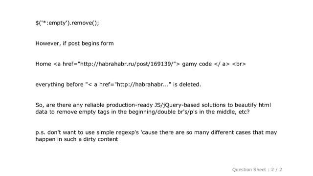 HTML : Any JavaScript/jQuery-based html-data processor/beautifier? смотреть онлайн