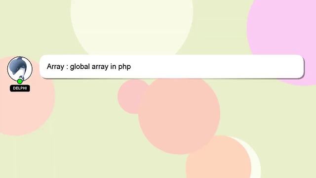 Array : global array in php смотреть онлайн