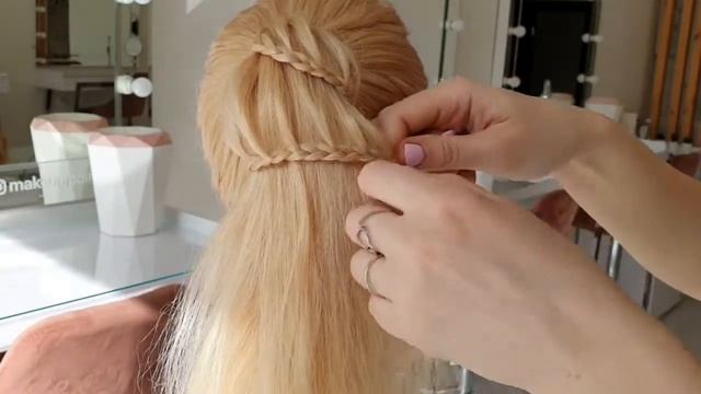 Хвост коса. Коса по хвосту. Красивая коса. смотреть онлайн