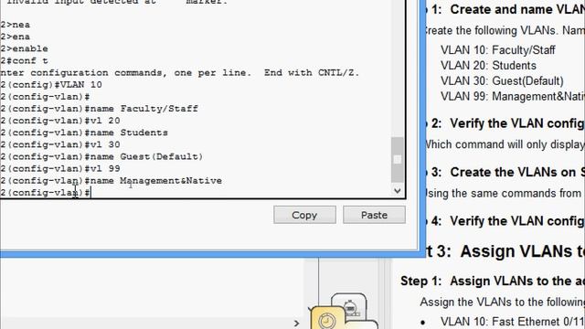 6.2.1.7 Packet Tracer - Configuring VLANs смотреть онлайн