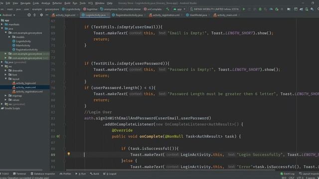 Progress Bar In Android Studio | Custom Progress Bar | Grocery Shopping App Android Studio | Java смотреть онлайн