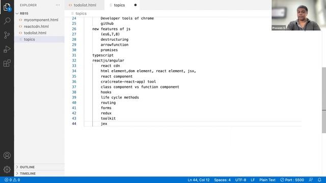 React and Angular Demo from Praveen classes 2022 || Latest video || Telugu смотреть онлайн
