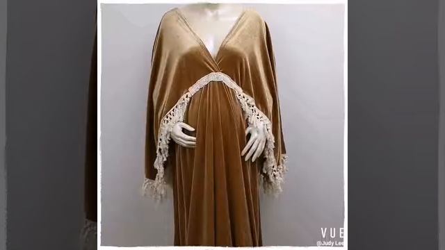 Новинка, мягкое платье макси с длинными рукавами колокольчиками и белым краем для беременных, смотреть онлайн