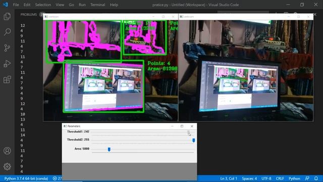 REAL TIME SHAPE DETECTION OpenCV Python смотреть онлайн