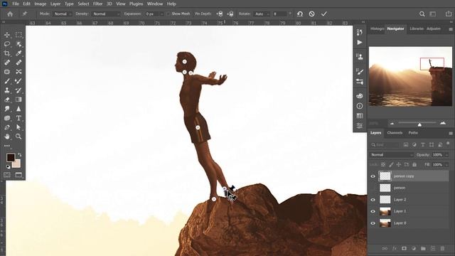 How to Use the Puppet Warp Tool - Photoshop Tutorial смотреть онлайн