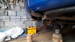 Басистый выхлоп сделанный своими руками.