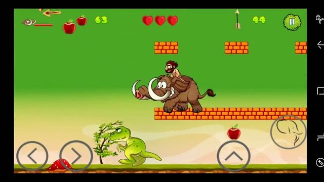 Caveman adventure level 1 - Jump Or Die - Games Run смотреть онлайн