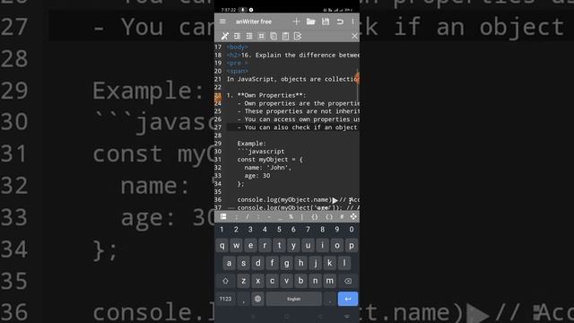 difference between "own and enumerable" objects propertys смотреть онлайн