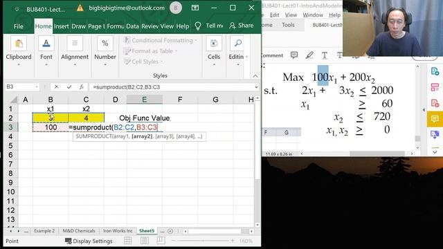 Modeling and Linear Programming - 5 - Solving Linear Programming Models In Excel (Part 1/2) смотреть онлайн