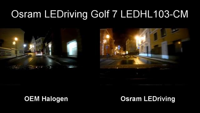 Osram LEDriving Golf 7 Vs. OEM Halogen Headlights