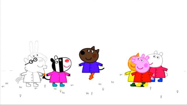 Peppa Pig Coloring Pages for Kids Peppa Pig Coloring Games Peppa & FriendsJumping смотреть онлайн