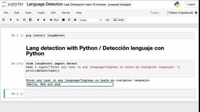 Python Language Detection / Detección de lenguaje con Python смотреть онлайн